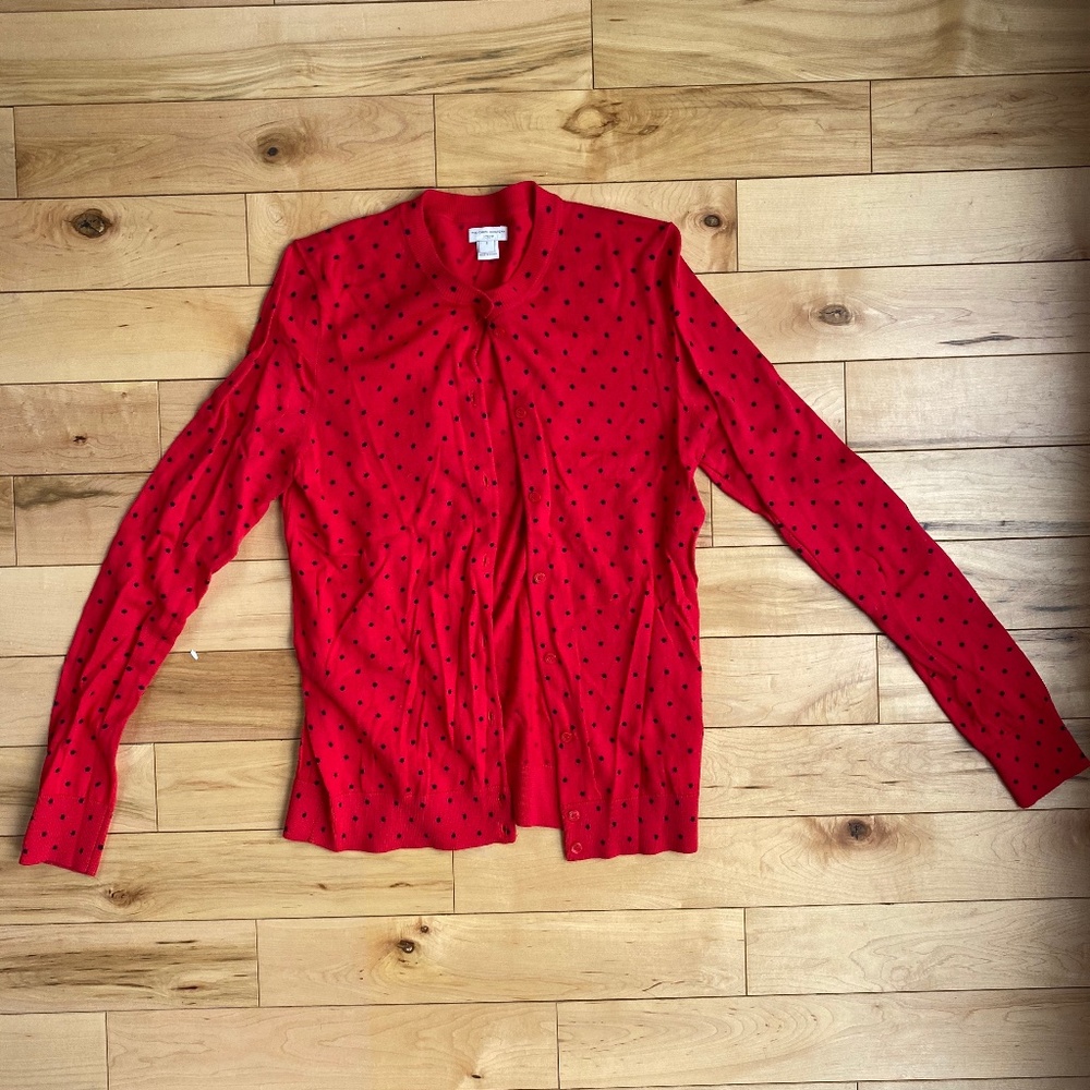 J Crew polka dot Clare Cardigan NWOT